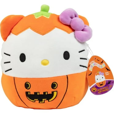 Squishmallows Original 8-Inch Hello Kitty Pumpkin - Official Jazwares Plush - Collectible Soft & Squishy Sanrio Stuffed Animal Toy - Gift for Kids, Girls & Boys