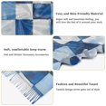 thumbnail image 5 of FORMRS Womens Scarf Winter Soft Long Big Warm Shawls Wrap Tassel Scarves, Blue and Gray Plaid Pattern, 5 of 9