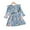 Blue, variant on LYMAYTER Little Girls Ruffle Princess Dresses Kids Baby Cartoon Long Sleeve Dress Toddler Crewneck Casual Dress for 2-7 Years