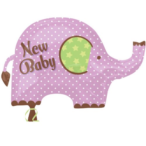 Party Destination - New Baby Elephant Foil Balloon
