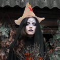thumbnail image 3 of FELTECHELECTR Sombrero de bruja de ala ancha, ligero, para disfraz de Halloween, accesorio de cosplay, decoración para fiesta, 3 of 6