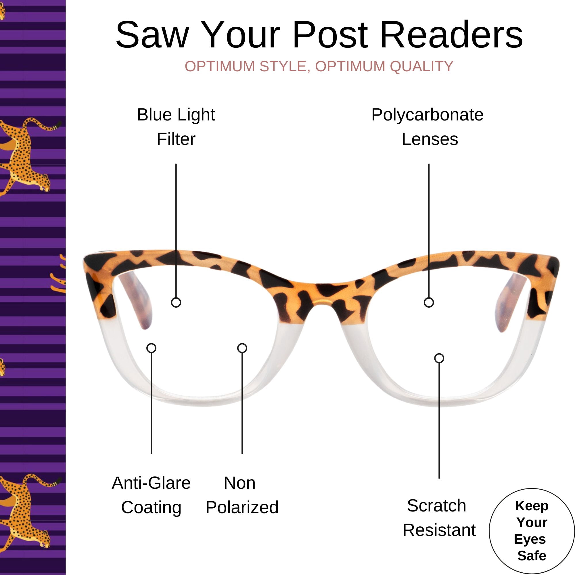 Optimum Optical Signature Blue Light Filtering Readers - Saw Your Post, +3.0