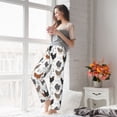thumbnail image 4 of Uemuo Retro Rooster Pattern Women's Wide Leg Palazzo Lounge Pants with Pockets Light Weight Loose Comfy Casual Pajama Pants-Medium, 4 of 9