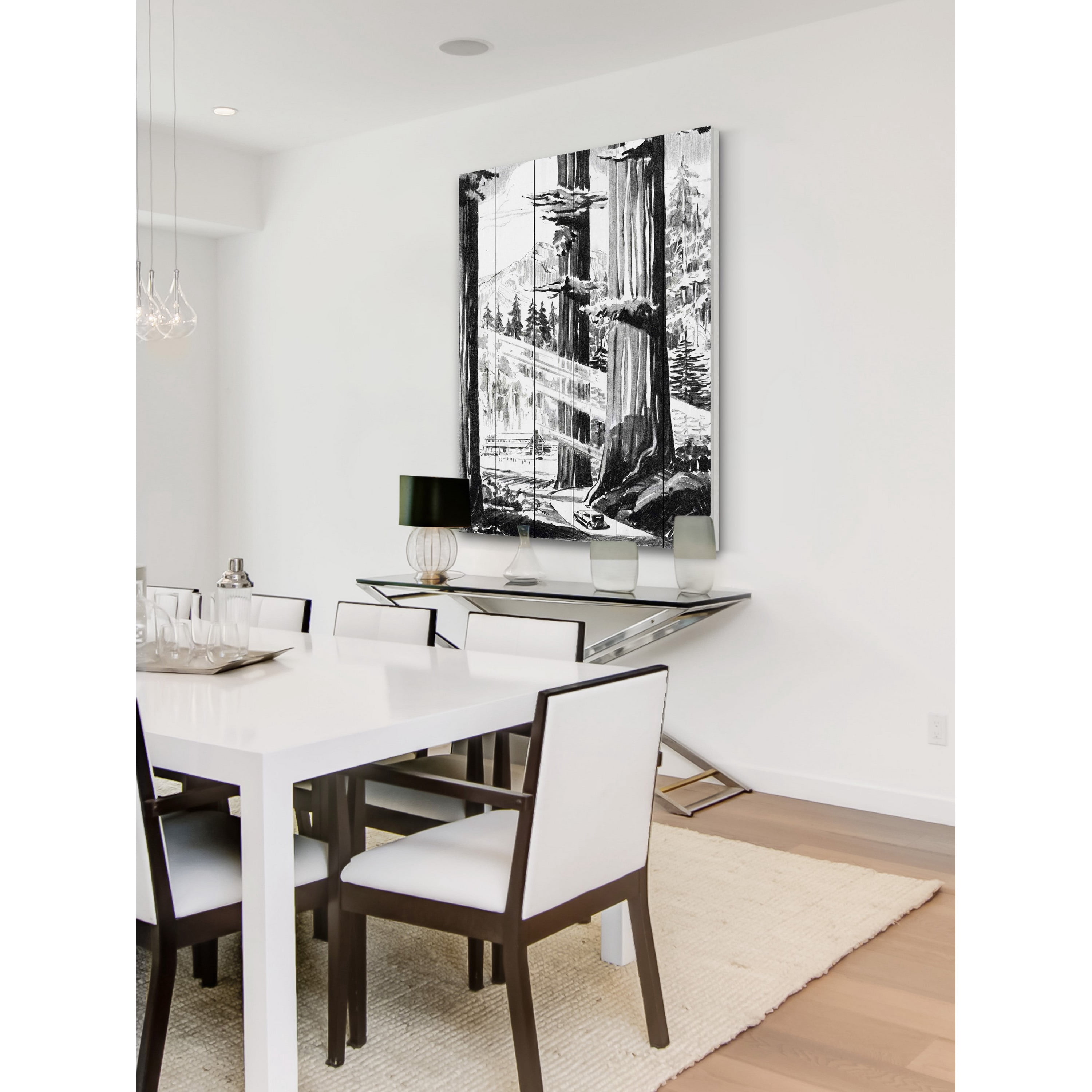 Marmont Hill "Redwoods" Painting Print on White Wood