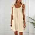 thumbnail image 2 of Vestido holgado con tirantes estilo playa para mujer: vestido de verano ligero y elástico con cuello en V, 2 of 5