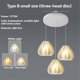 thumbnail image 5 of 3D Printed Cluster 3-Light Chandelier Wave Design Ceiling Chandelier for Bedroom Kitchen Island Living Room B, 5 of 5