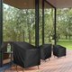thumbnail image 1 of Funda para silla de jardín 2 piezas Funda protectora para sillas de jardín apilables con cuerda y hebilla Resistente al agua Resistencia al viento Anti-UV Negro (75 * 75 * 120 cm) ZefeiWu 8390614391390, 1 of 1