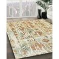 thumbnail image 3 of Ahgly Company Machine Washable Indoor Rectangle Abstract Metallic Gold Area Rugs, 8' x 12', 3 of 7