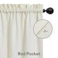 thumbnail image 3 of Haperlare Kitchen Curtain 30"W x 24"L Waffle Woven Textured Light Filtering Tier Curtains for Bathroom Cafe, Ivory, 2 Panels, 3 of 8