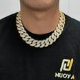 thumbnail image 6 of Extra Shiny Miami Cuban Link Chain for Men, Width 22mm Mens Cuban Chain, Solid Thick Big Hip Hop Iced Out Cuban Link Chain Necklace, 16-24 Inch - Gift Box Included, 6 of 8
