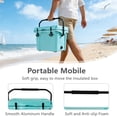 thumbnail image 6 of 25QT Portable Insulated Hard Cooler with Bottle Opener, Cup Holder, Forming Ruler for Travel Beach Camping Fishing(Turquoise), 6 of 8
