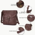thumbnail image 2 of KouLi Buir Crossbody Purses and Handbags Soft PU Leather Ladies Multi Pockets Shoulder Bag, 2 of 7