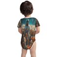 thumbnail image 3 of Yiaed Astronaut Flower Field Print Infant Climbing Short Sleeve Onesie One-Piece Baby Bodysuit Clothes 0-12 Months -9M, 3 of 6