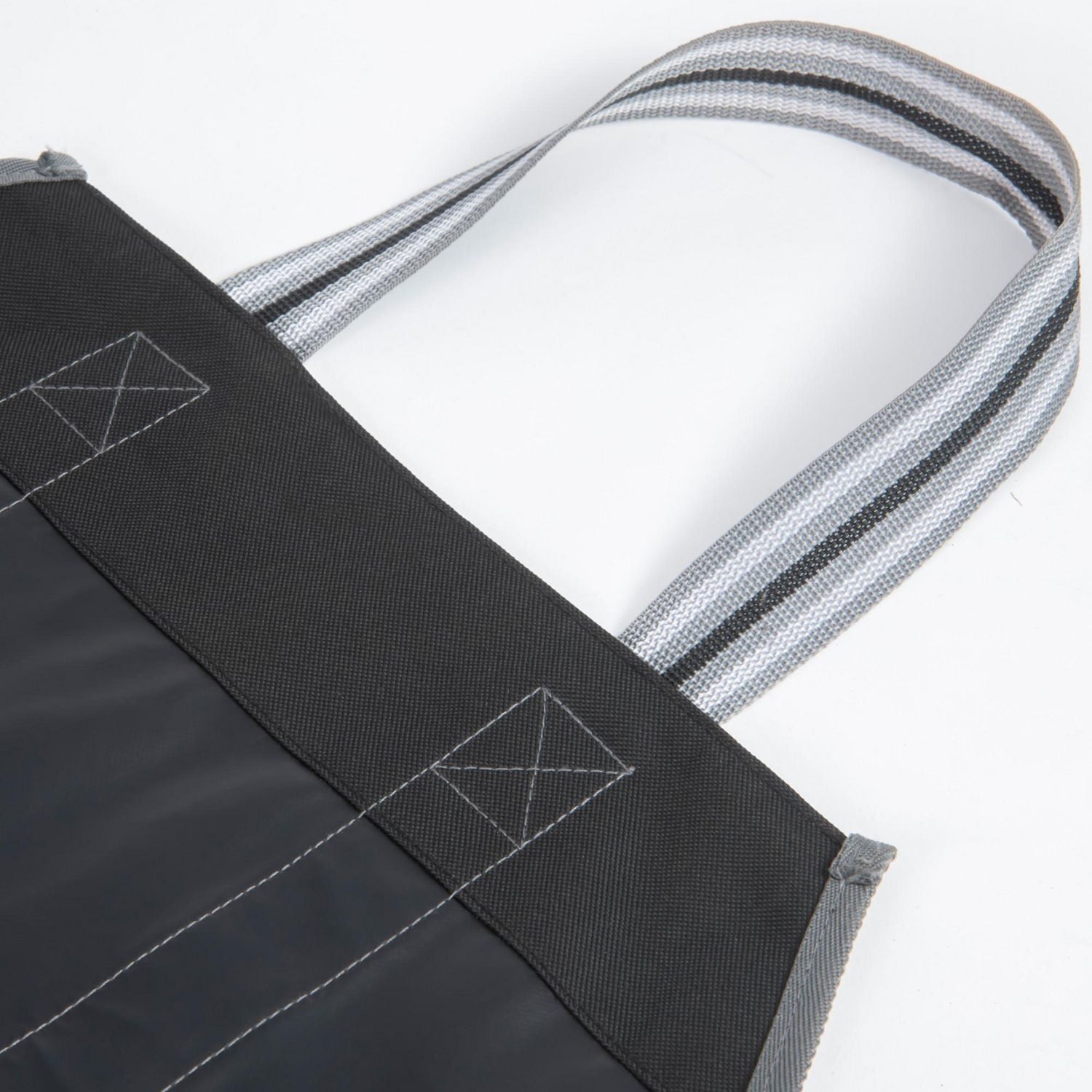 Grand sac pour bois de chauffage, 28 x 9 x 18 po, noir et gris