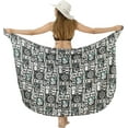 thumbnail image 5 of HAPPY BAY Women's Summer Pareos Beach Long Swim Cover ups Swimsuit Beachwear Sarong Bikinis Vacation Swimwear Wraps Coverups for Women One Size Coal, Turtle, 5 of 5