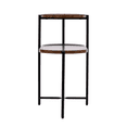thumbnail image 5 of Tcbosik 2-Tier Sofa Side Table with Tray Top, Modern End Table with Metal Frame for Small Space, Living Room, Bedroom, Walnut Brown, 5 of 11