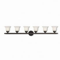 6 Light Bathroom Light in Traditional Style 48 inches Wide By 8 inches High-Bronze Finish Bailey Street Home 218-Bel-1653383