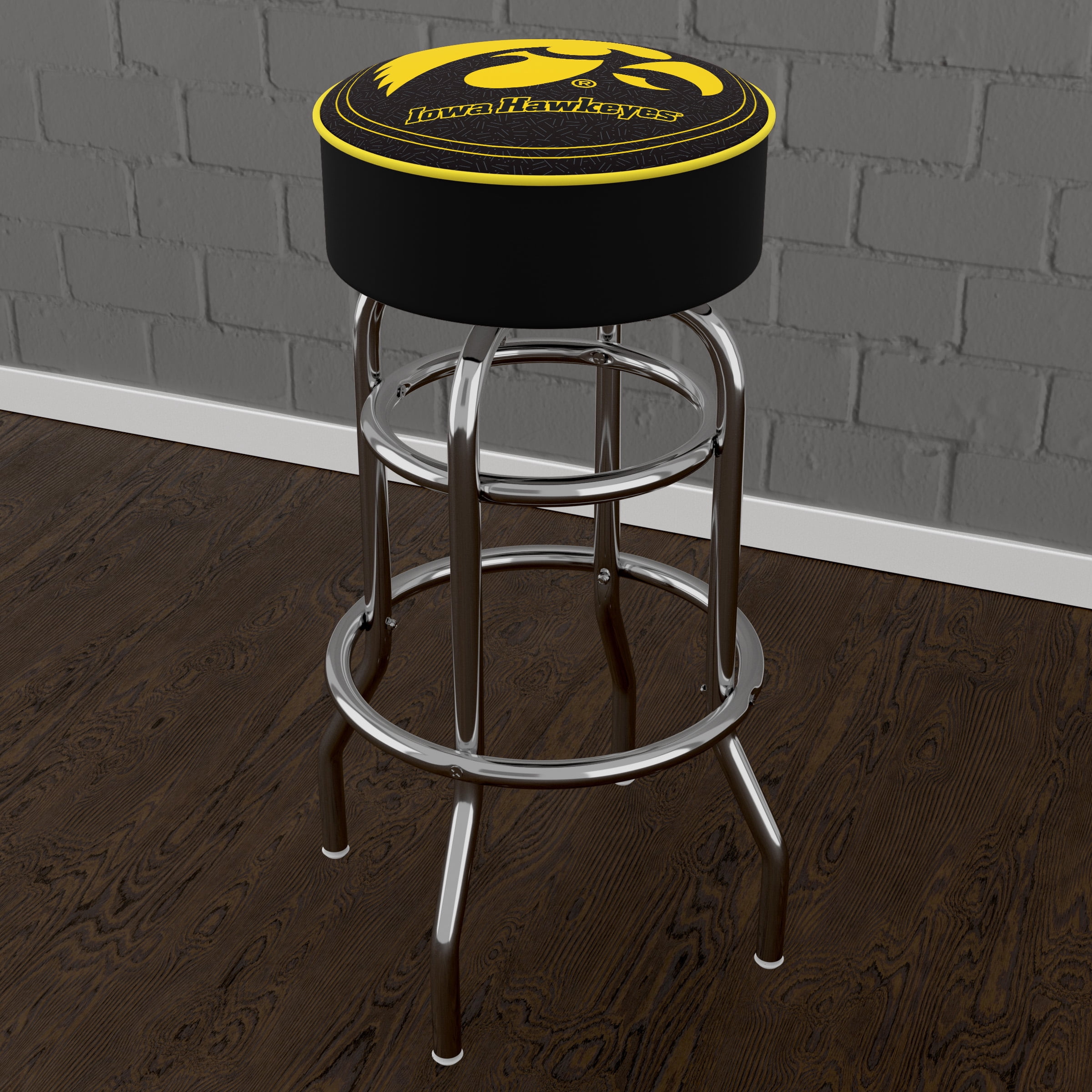 Trademark Gameroom University of Iowa Bar Stool with Padded Seat