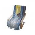 thumbnail image 4 of Whale Soft Flannel Fleece Blanket, Whales Tail in Ocean on Full Moon Diving in Water Swimmer Marine Animal Print, Cozy Plush for Indoor and Outdoor Use, 50" x 60", Yellow Grey Blue, by Ambesonne, 4 of 6