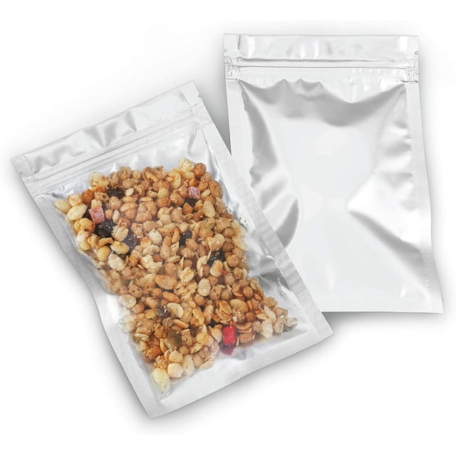 Mylar Bags with Ziplock 4.5" x 6.5" | 80 Bags | Sealable Heat Seal Bags for Cand