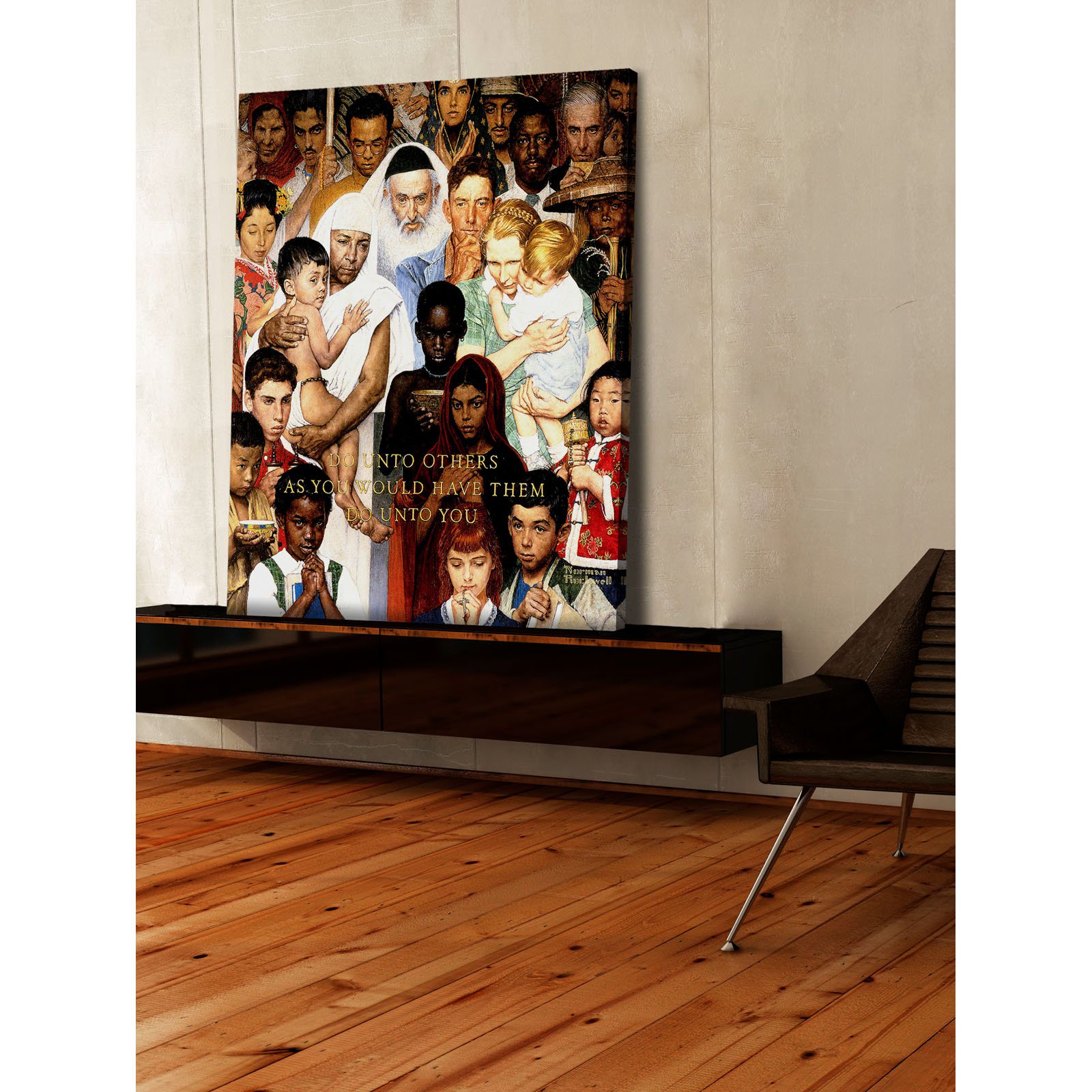 Marmont Hill Golden Rule by Norman Rockwell Canvas Wall Art