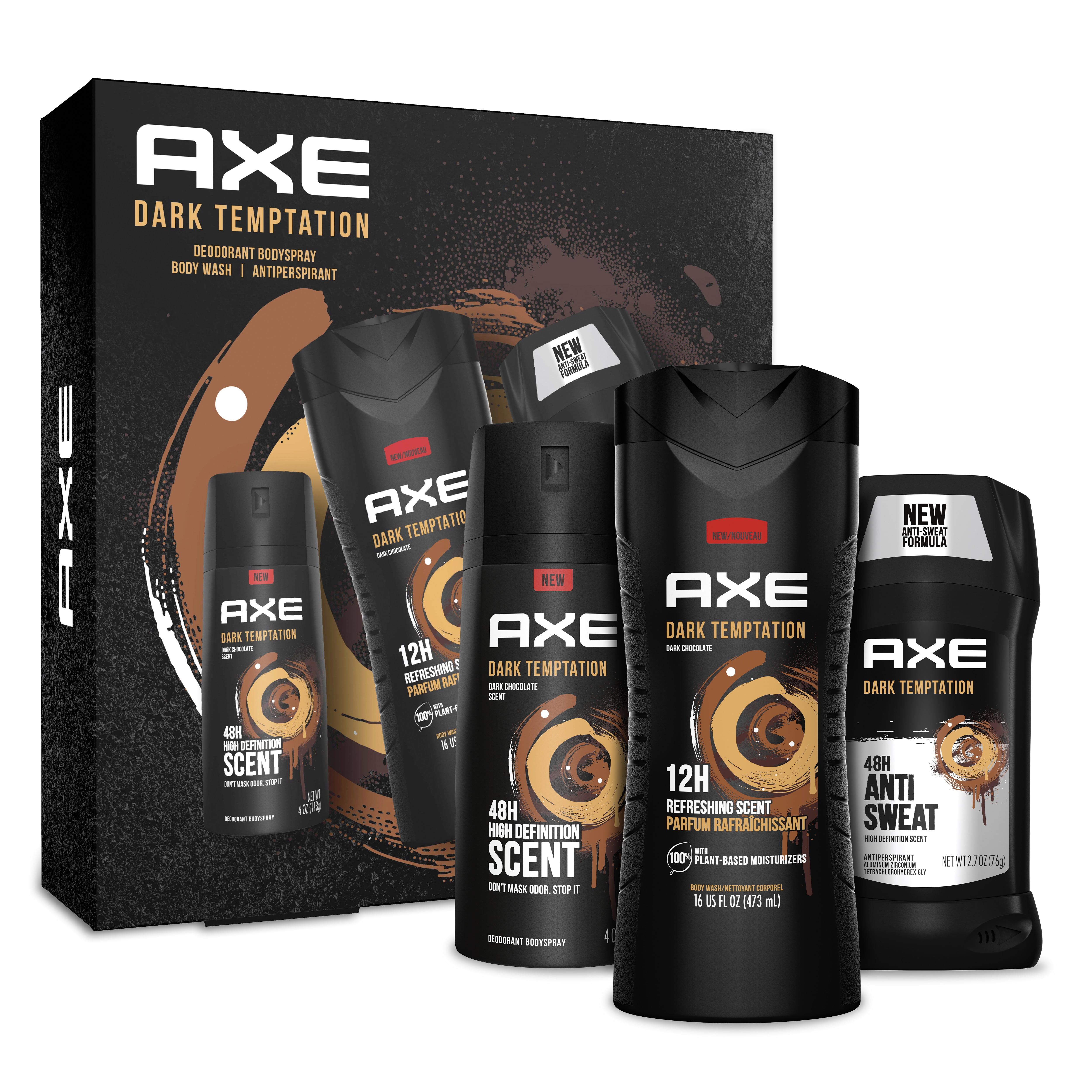Nauwkeurigheid Afdeling leven 13 Value) AXE Dark Temptation Holiday Gift Set (Deo Body Spray, Deo Stick,  Body Wash) 3 Ct - Walmart.com