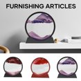 thumbnail image 1 of CAROOTU Moving Sand Art Picture Round Glass 3D Natural Landscape Flowing Sand Frame Hourglasses Decor For Home, 1 of 6
