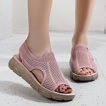 

NEGJ Women Mesh Breathable Sandals For Summer Shoes Sport Walking Sneakers Lightweight Shoes
