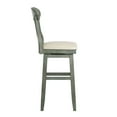 thumbnail image 2 of Weston Home Sheena Napoleon Back Wood Swivel Bar Stool, Antique Sage, 2 of 5