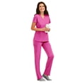 thumbnail image 1 of Maevn Pure Women's Modern V-Neck Top & Modern Yoga Pant Scrub Set, 1 of 5