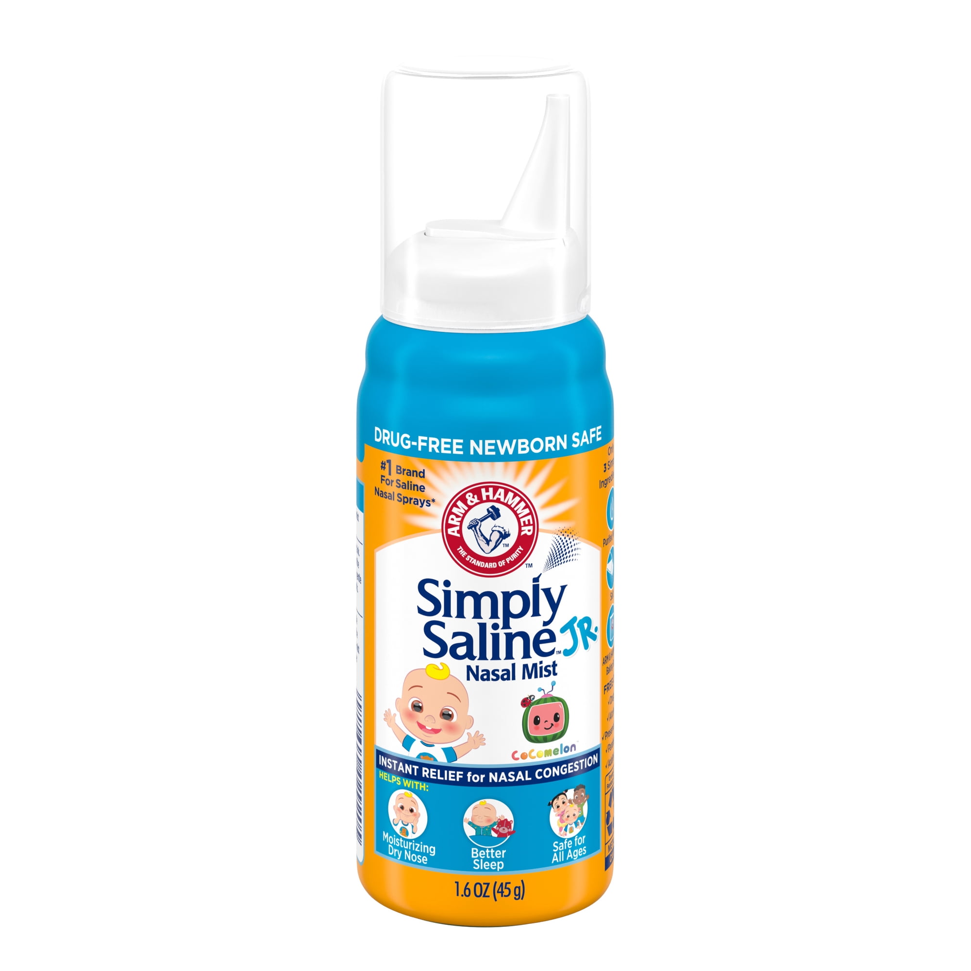 ARM & HAMMER Simply Saline Baby Nasal Mist Saline Spray, 1.6 oz