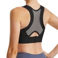 thumbnail image 4 of iHPH7 Sports Bra for Women Push Up Medium Support Workout Crop Tops Racerback Padded Yoga Bra Athletic Activewear for Gym Running Fitness Seamless Comfort Bralette Black L, 4 of 6