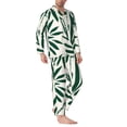 thumbnail image 2 of Fotbe Palm Branch With Leaves Pattern Long Sleeve Pajama Set for Men,Sleepwear Set,2-piece Loungewear Set,Soft PJs Comfy Nightwear with Pockets-XX-Large, 2 of 7