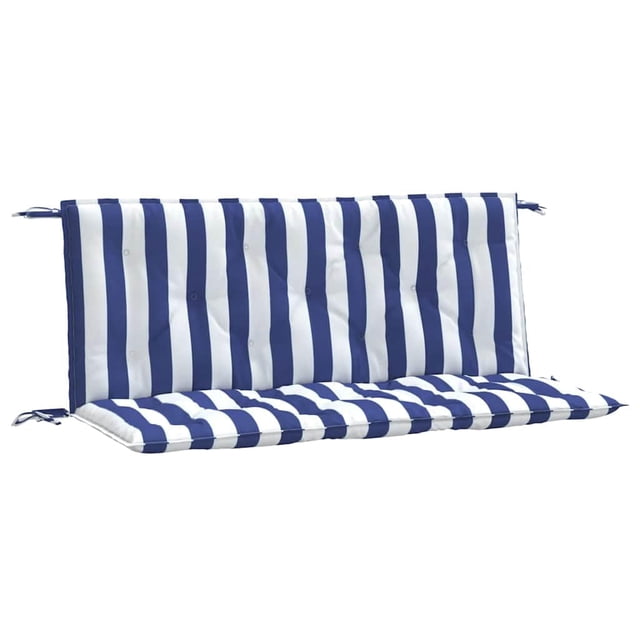 Cojines para Banco de Jardín Casafoyer Rayas Azules y Blancas 120x50x7 cm