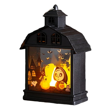 

Jangslng Halloween Lantern Vintage Pumpkin Ghost Witch Scarecrow Portable Home Decoration Flameless Electronic Candle Lamp Night Light Party Supplies Gift