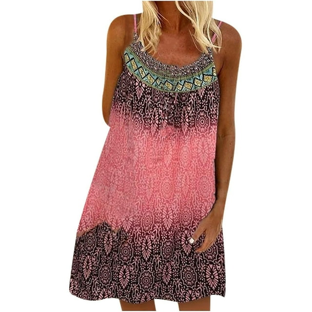 Vestido HUOGUO De Verano Sin Mangas De Moda Casual Para Mujer