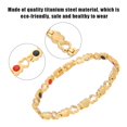 thumbnail image 4 of Brazalete magnético de acero de titanio, pulsera de regalo de estilo romántico con iones negativos de germanio, pulsera para hombres y mujeres, 4 of 5
