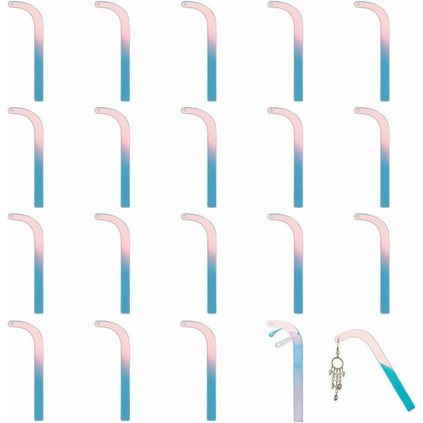 20 unidades de varillas acrílicas para probar pendientes, colores del arcoíris, exhibidores flexibles, tiras curvas para mostrar pendientes y aretes.