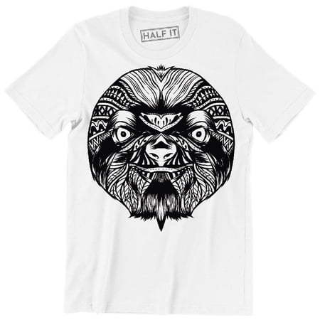 Sloth Head Made From Mandala Beautiful Tribal Sloth Animal T-Shirt