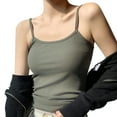 thumbnail image 1 of hotojiny Womens Summer Camisole Tops Stretch Sleeveless Scoop Neck Tank Shirt Solid Spaghetti Strap Ribbed Basic Tee, 1 of 6