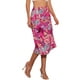 thumbnail image 4 of Faldas hawaianas para mujeres INSPIRE CHIC 2024, falda tropical con fruncido frontal y abertura, color rosa intenso para verano en la playa, 4 of 6