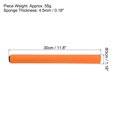 thumbnail image 2 of Uxcell Athletics Relay Track Baton Sponge Stainless Steel Race Stick , Orange, 2 of 5