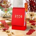thumbnail image 1 of SouMaox Paper Desk Calendar Festive Red Thickened Pages Twin Wire Binding Scheduling Organization for Office Desktop Study Workspace, 1 of 8