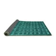 thumbnail image 2 of Ahgly Company Indoor Round Abstract Turquoise Blue Modern Area Rugs, 6' Round, 2 of 4