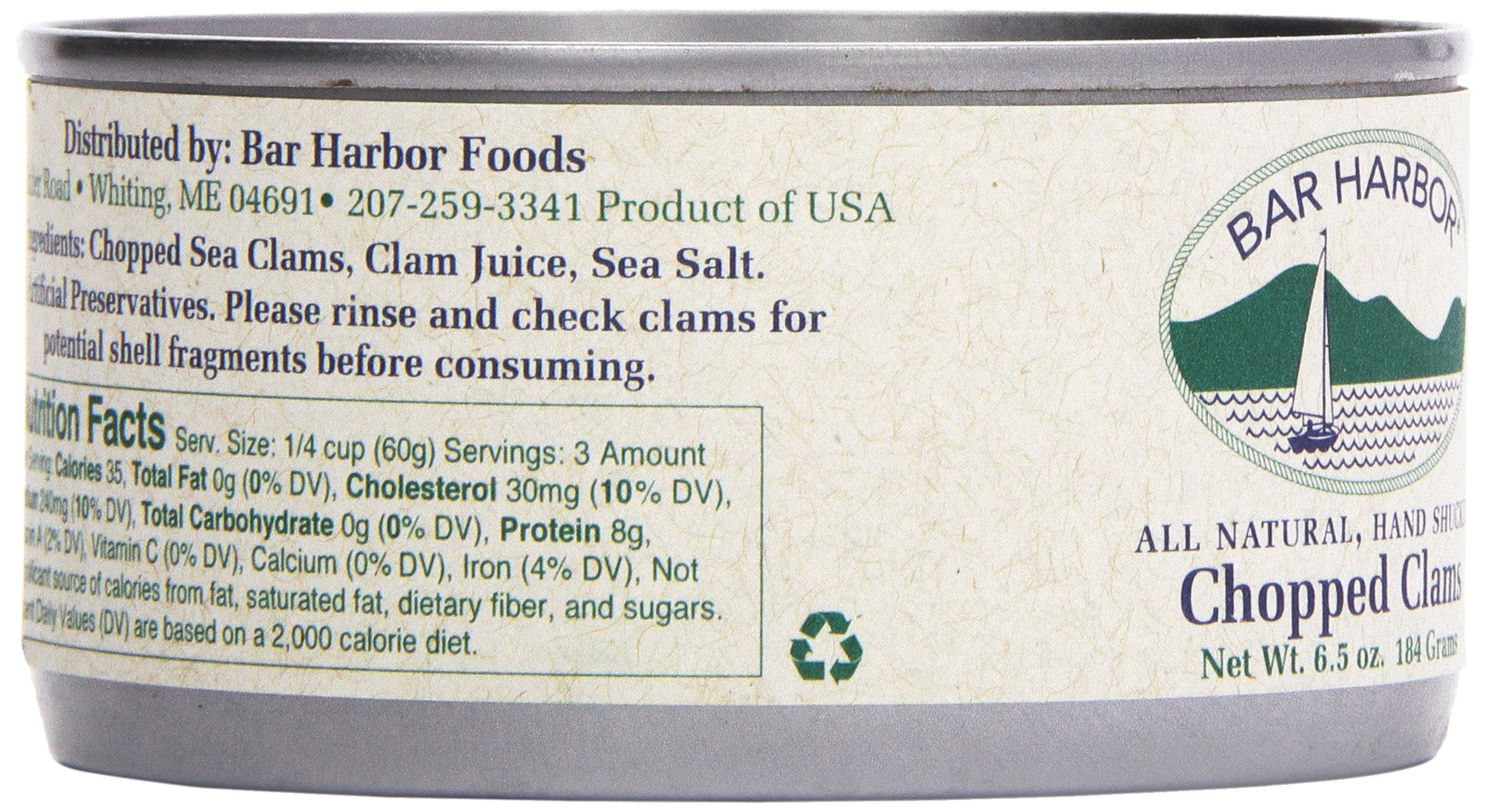 (Pack of 12) Bar Harbor Chopped Sea Clams, 6.5 oz