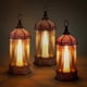 thumbnail image 1 of Hexagonal Candle Lantern with Lights, Set of 3 Decorative Lanterns-6.1 inch, Lanterns Decorativ, 1 of 4