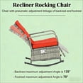 thumbnail image 4 of Outdoor Rocking Rattan Recliner,Red Rocker Chair, 4 of 6