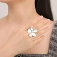 thumbnail image 4 of Dating Rings Flower Open Rings Adjustable Finger Rings Flower Open Rings, 4 of 19