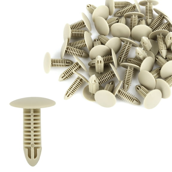 40 Pcs 7mm Hole Dia Plastic Bolt Rivets Fastener Bumper Retainer Clips Beige for Toyota