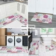 thumbnail image 6 of Kitchen Rugs and Mats Non Skid Washable Spring Flowers Leaf Kitchen Mat and Rug Set,Floor Cushion Absorbent Rug,Rubber Backed Area Rugs for Kitchen Laundry, 6 of 7